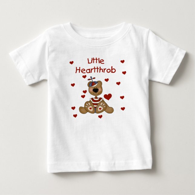 Little Heartthrob Boy Bear T-shirt (Framsida)