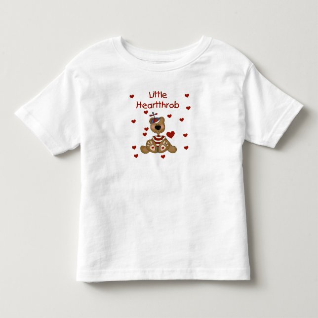 Little Heartthrob Boy Bear Tee Shirt (Framsida)