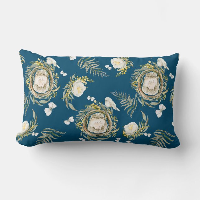 Little Hedge Hog Vår Wildblomma Lumbarkudde (Framsida)