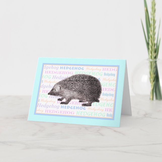 Little Hedgehog Greeting Card Kort (Framsida)