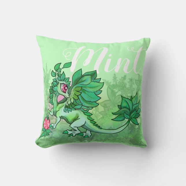 Little Herb Garden Dragon~Mint Kudde (Framsida)