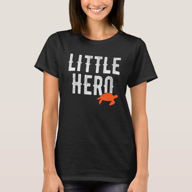 Little Hero Cute Animal Turtle T Shirt (Framsida)
