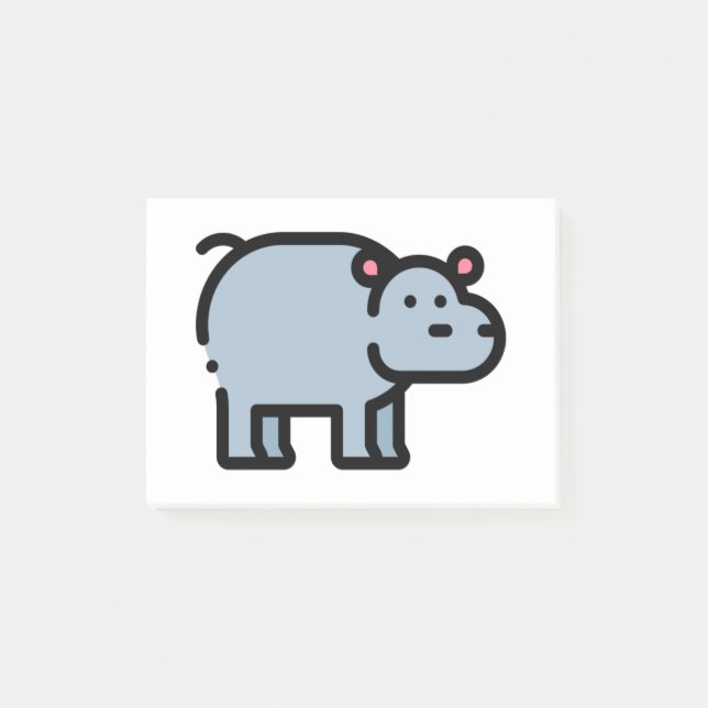 Little Hippopotamus Post-it Block (Framsida)