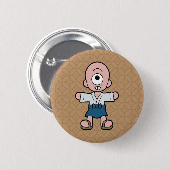 Little Hitotsume-kozo Yokai Knapp (Framsida & baksida)