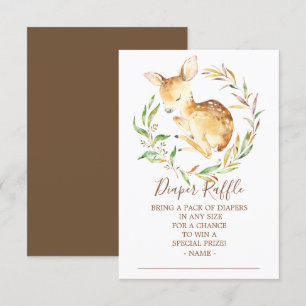 Little Hjort Baby Shower Diaper Raffle Biljett Inbjudningar