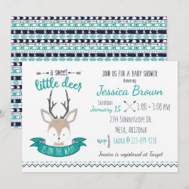 Little Hjort Baby Shower Inbjudningar