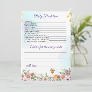 Little hjort, Big Joy Rosa-blomman Baby Shower-tem Inbjudningar