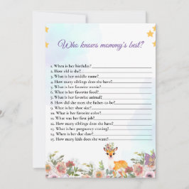 Little hjort, Big Joy Rosa-blomman Baby Shower-tem Inbjudningar