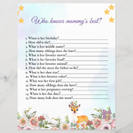 Little hjort, Big Joy Rosa-blomman Baby Shower-tem Reklamblad