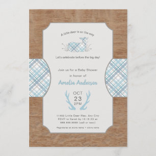Little Hjort Boy Baby Shower Inbjudningar