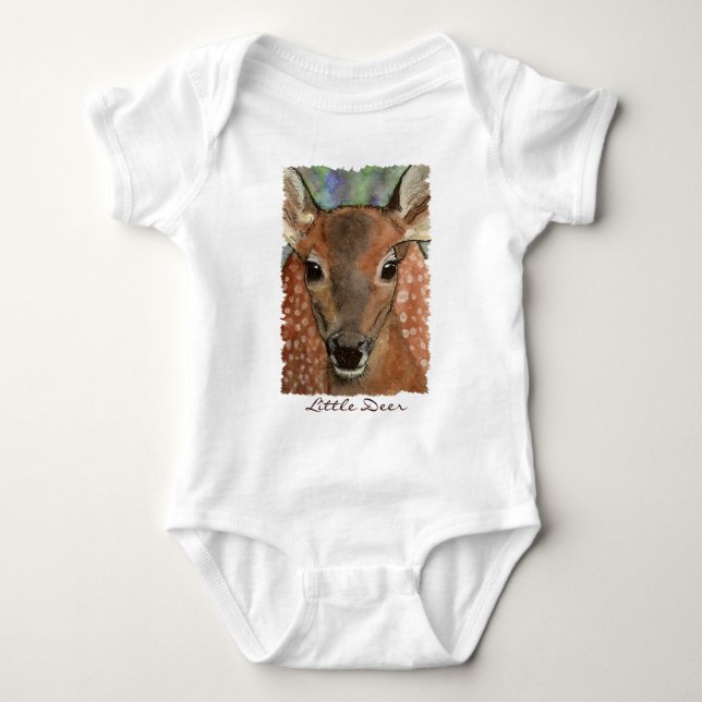 Little Hjort Cute Fawn Wildlife Baby T Shirt (Framsida)