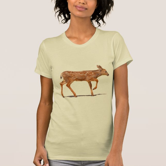 Little Hjort Cute Walking Fawn Wildlife Baby Tee (Framsida)
