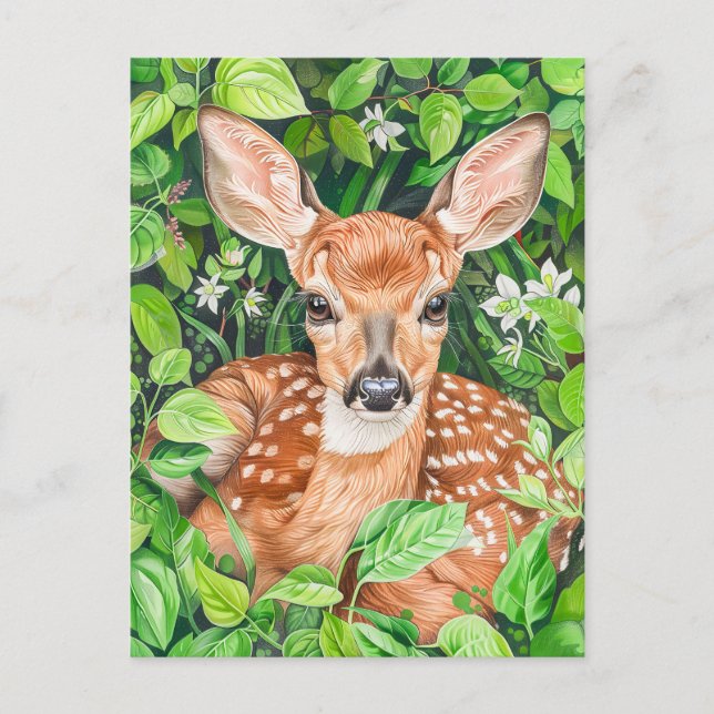 Little Hjort i Lush Meadow Vykort (Framsida)