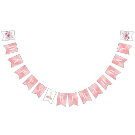 Little Hjort Lycklig First Birthday Vimplar