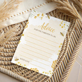Little Honey Baby Shower Advice Card Inbjudningar