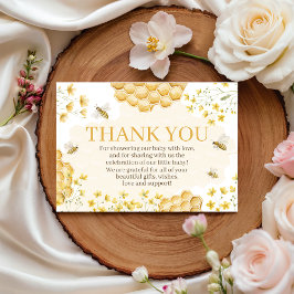 Little Honey Baby Shower Thank You Card Tilläggskort