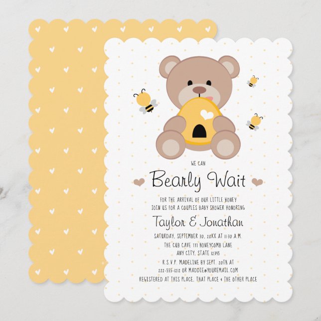 Little honey Barly Wait Baby Shower (Fram/baksida)