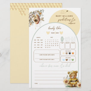 Little honey Bear Baby Shower-förutsägelser spel
