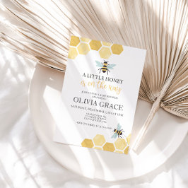 Little honey Bee Baby Shower humle Inbjudningar