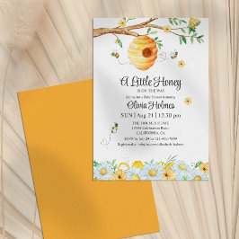 "Little honey Bee" Baby Shower-inbjudan Inbjudningar