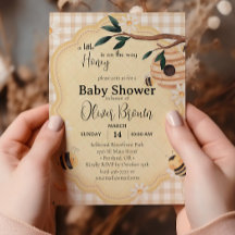 Little honey Bee Baby Shower Watercolor