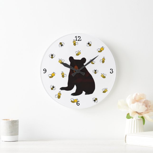 Little honey Bee Bear Stor Klocka (Hem)