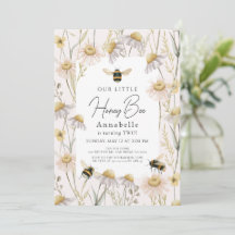 Little honey Bee Chamomile Boho Rosa Birthday
