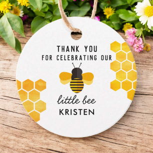 Little honey Bee Tack Favor Gåvor Etiketter