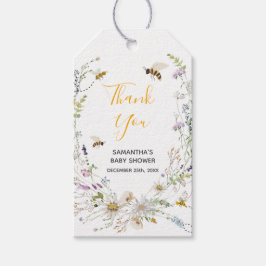 Little honey Bee WildblommBaby Shower Tack Presentetikett