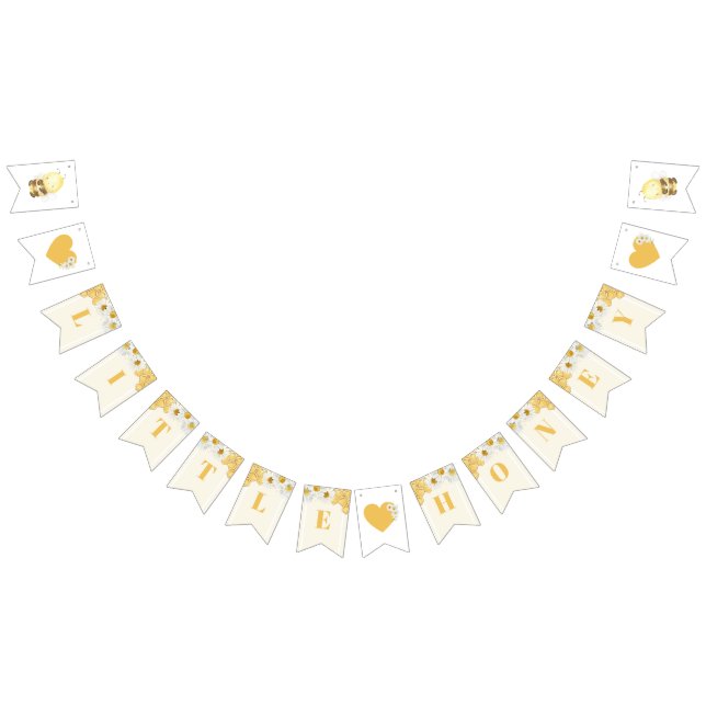 Little honey Bumblebee Bee Baby Shower Sprinkle Vimplar (Alla)