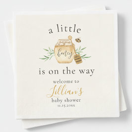 Little Honey Is On The Way Bee Baby Shower Welcome Pappersservett