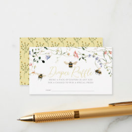 Little Honey Wildflower Bee Diaper Raffle Ticket Tilläggskort