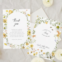 Little Honungsbee Gult WildblommBaby Shower