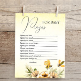 Little Honungsbi Prayers for Baby Shower Card