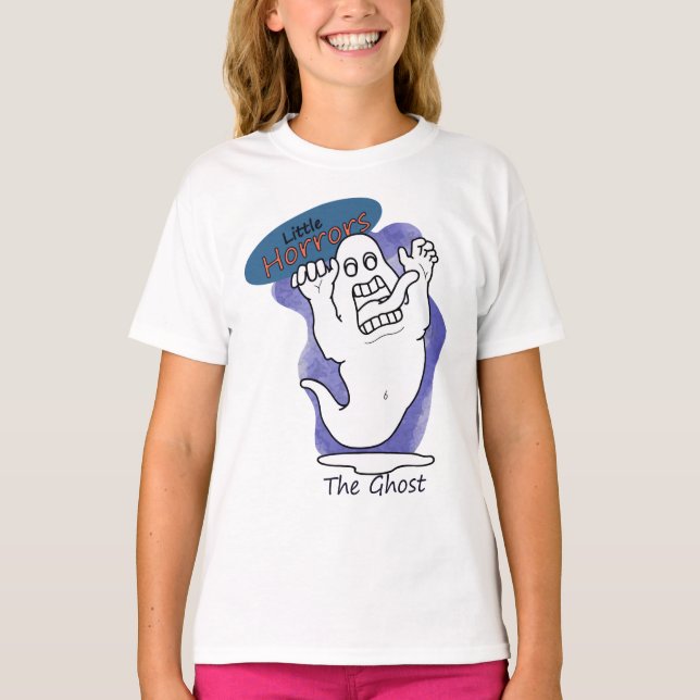 Little Horrors Ghost t-shirt (Framsida)