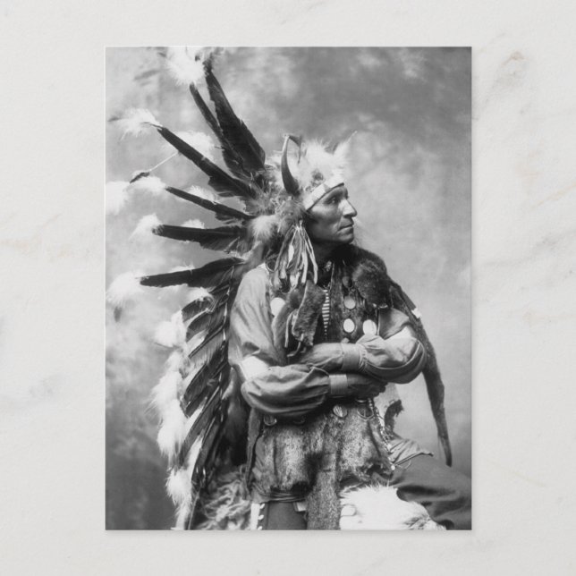 Little Horse, Oglala Sioux, 1890-talet Vykort (Framsida)