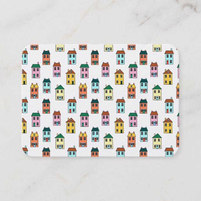 Little Houses mönster Visitkort (Framsida)