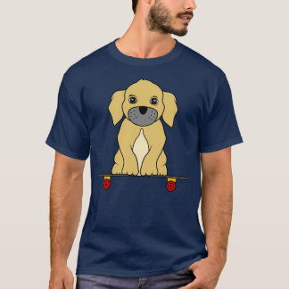 Little hund är sitta på skateboard t shirt