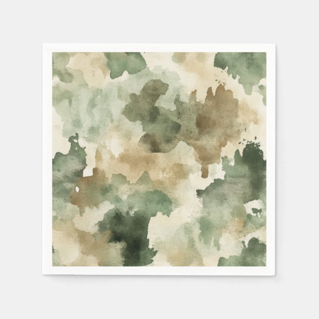 Little Hunter Duck Hunting Camo Boy Baby Shower Pappersservett (Framsidan)