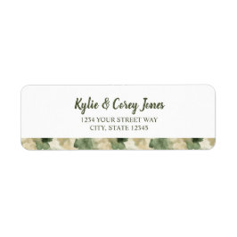 Little Hunter DuckHunting Camo Boy Baby Shower Returadress Etikett