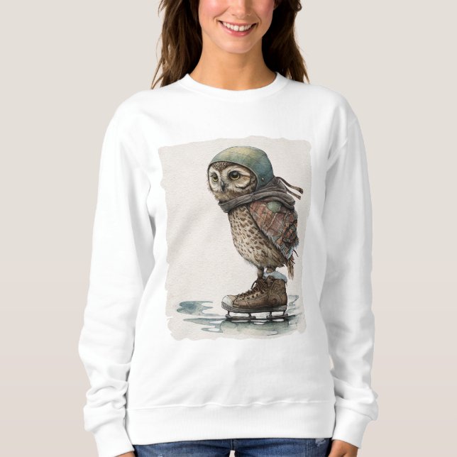 Little Ice Skater Sweatshirt T Shirt (Framsida)