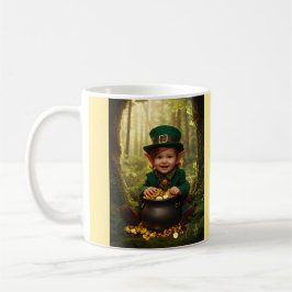 Little Irish Leprechaun & Guld Cauldron Kaffemugg