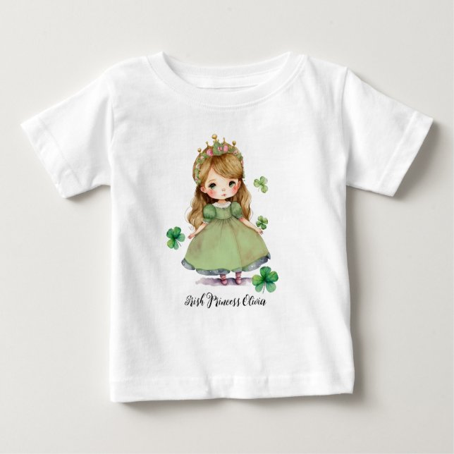 Little Irish Princess Custom Name T Shirt (Framsida)
