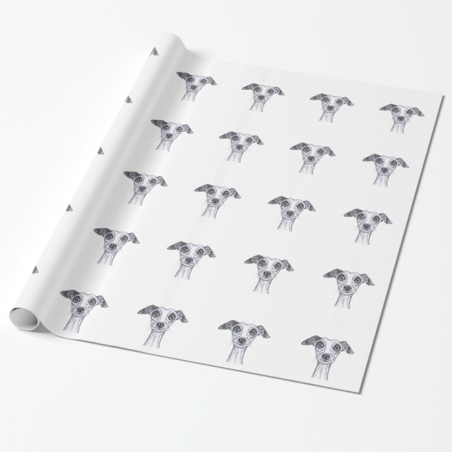 LITTLE ITALIAN GREYHOUND g869 Presentpapper (Utrullad)