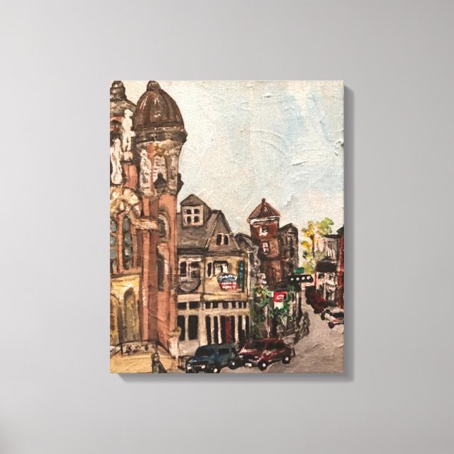 "Little Italien, Cleveland" Ohio Painting by Willo Canvastryck (Framsida)