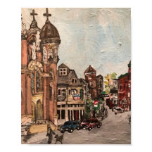 "Little Italien, Cleveland" Ohio Painting