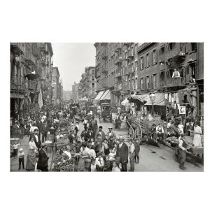 Little Italien - Mulberry Street - New York 1900 Fototryck
