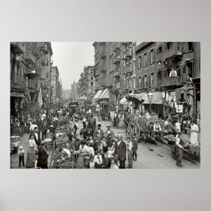 Little Italien - Mulberry Street - New York 1900 Poster