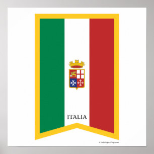 Little Italien New York City Italienska Flagga Pos Poster