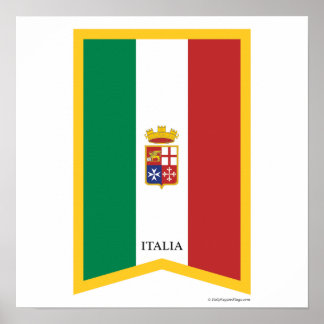 Little Italien New York City Italienska Flagga Pos Poster